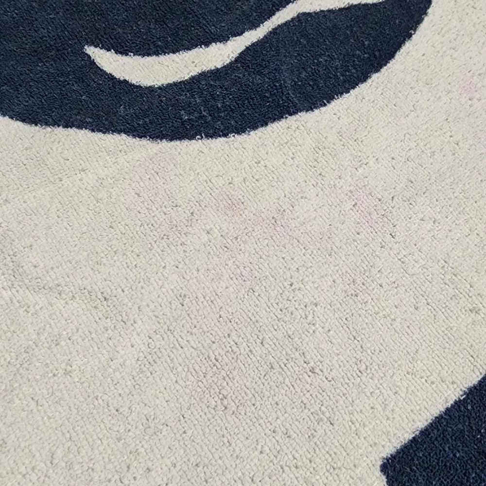 Vintage Penn State University Lions Cotton White Beach Towel 23 x 39 USA Stained